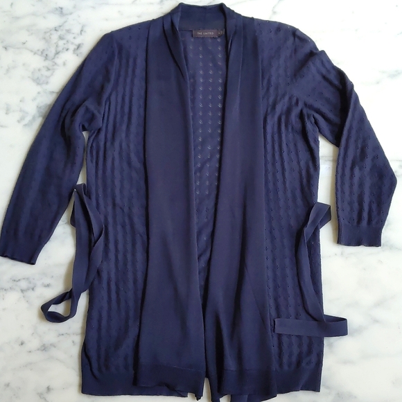 NWOT. The Limited Crochet Cardigan with placket and Lace Cami Set - Picture 4 of 7